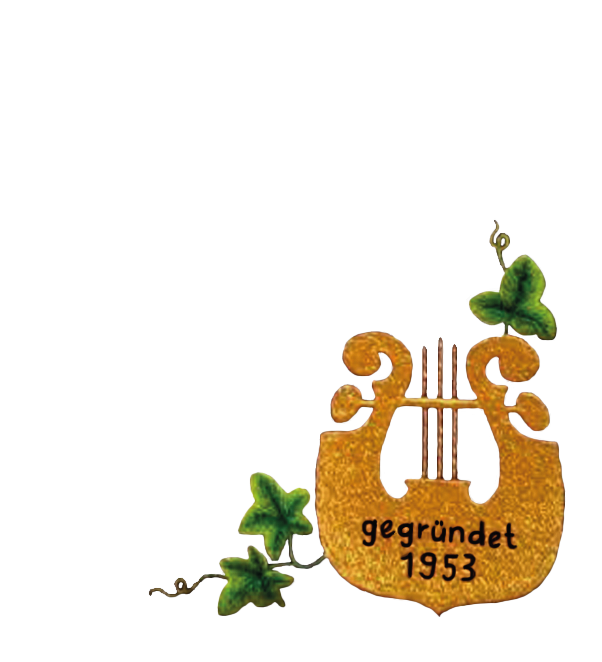 Lyra Harfe Lyra Harfe mit dem Text "gegründet 1953"